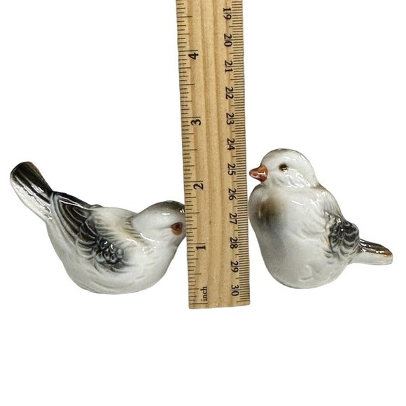 VTG Pair Bone China Brown Sparrow Birds Salt and Pepper Shaker Set 1980s Taiwan - Picture 8 of 9